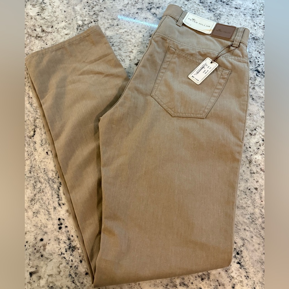 Peter Millar Men's Astro Pants, Tan, Waist 33 - NWT